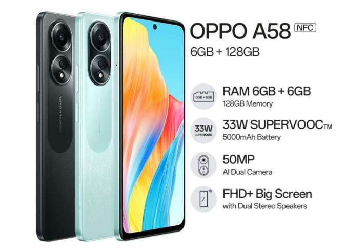 Spesifikasi Oppo A58